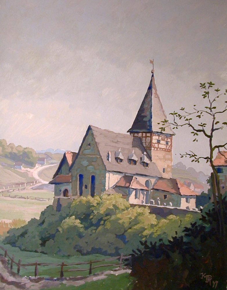 Kurt Mayer-Pfalz, Franconian church with cemetery