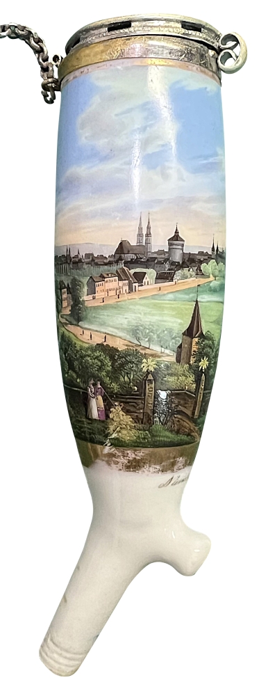 Pipe bowl circumferential view of Nuremberg 19th century