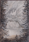 Unknown artist, At swan lake, Neuschwanstein