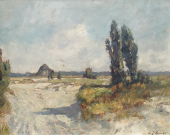 Josef Burger, Gehöft am Fluss einer niederbayrischen Moorlandschaft