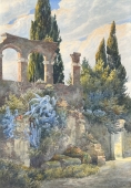 Hermann Baumeister, Römische Ruinen vor der Villa Torlonia