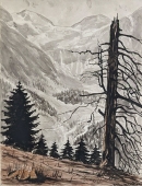 Emil Scheidig, Hohe Tauern (Blick ins Käfertal)