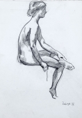 Julius Schrag, Sitting Nude