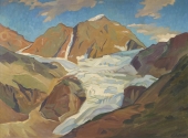 Karl Seubert, Mountain landscape with glacier