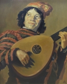 Karl Seubert, Lute player (copy of Frans Hals 1580-1666)