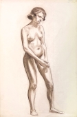 Karl Seubert, Standing nude woman