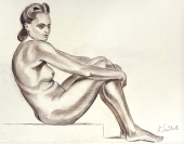 Karl Seubert, Nude sitting woman