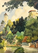 Karl Seubert, Burg Ansicht von unten