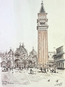 Karl Seubert, Venedig Piazza San. Marco