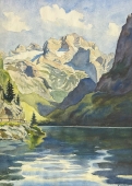 Karl Seubert, Gebirgsee in den Alpen