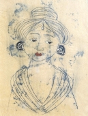 Unsigned, portrait of an Indian woman