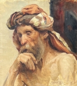 Carl Leopold Müller (Attributed), Study Head of an Oriental