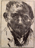 Oskar Bangemann (1882 Braunschweig - Berlin), Selbstbildnis nach Lovis Corinth